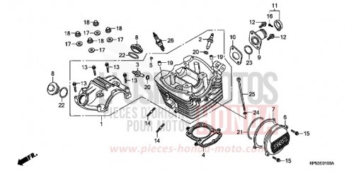 CYLINDER HEAD COVER/ CYLINDER HEAD CRF230F9 de 2009